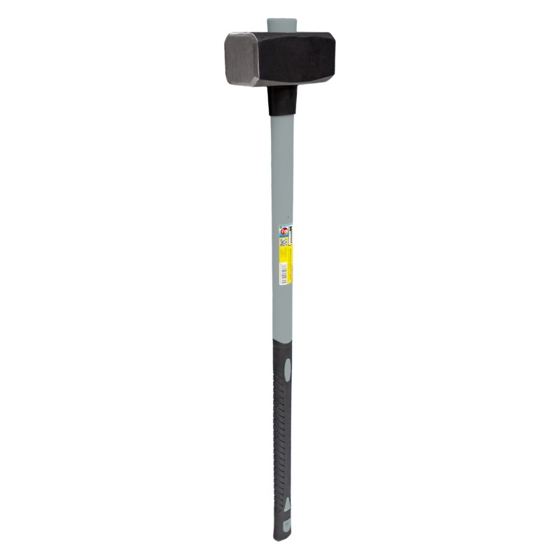 Maza Con Mango Fibra Vidrio 5 Kg, Cabeza Forjada, Con Anillo Anti Vibración, Maza / Porro