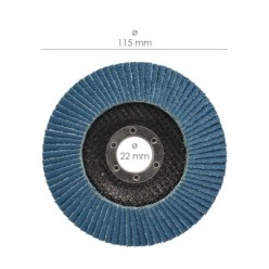 Disco Laminas Lija Circonio 115x22 mm, Grano  40