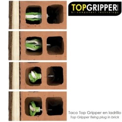 Taco Topgripper Bimaterial Ø 10 mm, (Caja 75 unidades) Taco Anclaje Universal, Taco Hormigon, Taco Pladur, Taco Ladrillo