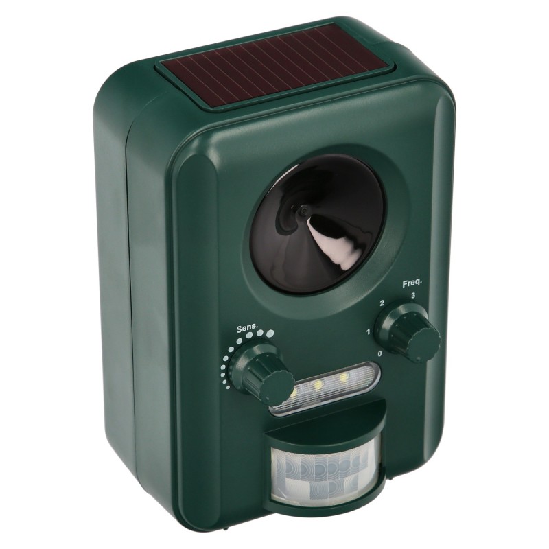 Ahuyentador Ultrasonidos Animales Funcionamiento Solar / Usb, Ahuyenta Roedores, Ratones, Gatos, Perros, Aves, Pajaros, Etc