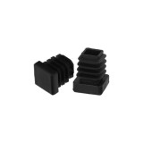 Contera Interior Plastico Cuadrada 20x20 mm, Color Negro, Bolsa 200 Unidades, Contera Mesa, Silla, Muebles, Estanteria al por Ma