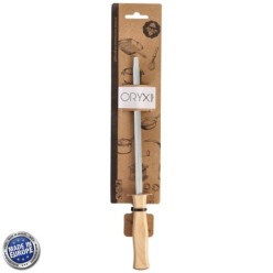 Chaira Afiladora Cocina 19 cm, Mango Madera, Chaira Afilador Cuchillos / Tijeras Manual