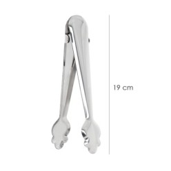 Pinzas Para Hielo de Acero Inoxidable Con Muelle de Apertura Automatica, Longitud 19 cm,