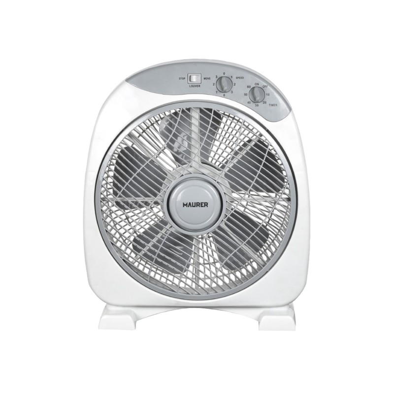 Ventilador Maurer Box Ø 30cm 40 Watt, 3 velocidades  Aspas gran tamaño, 3 Con temporizador