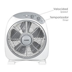 Ventilador Maurer Box Ø 30cm 40 Watt, 3 velocidades  Aspas gran tamaño, 3 Con temporizador