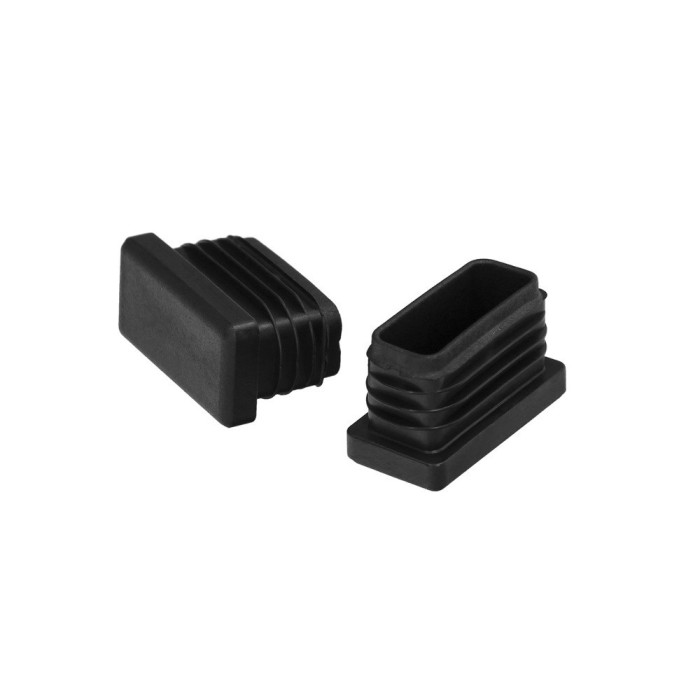 Contera Plástico Rectangular Interior, Color Negro 40x20 mm Bolsa 200 Unidades, al por Mayor | Almacén de Ferretería