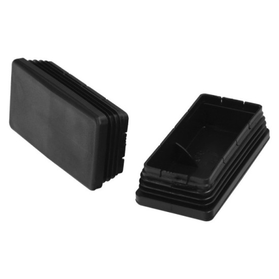Contera Plástico Rectangular Interior, Color Negro 100x50 mm Bolsa 25 Unidades, al por Mayor | Almacén de Ferretería