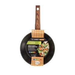 Sarten Aluminio Forjado Antiadherente Ø 24 x 7 cm, Mango Engomado / 5 capas / Acabado Piedra / Apta Para Todo Tipo de Cocinas