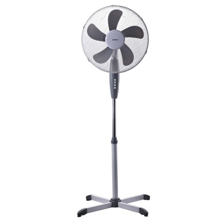 Ventilador Pie Ø 40 x 135 cm, 45 W, Oscilación Automatica, Altura Regulable, Cabezal Inclinable, Base Estable 60x60 cm,