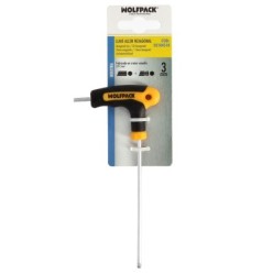 Llave Allen Con Bola Mango Bimaterial "Soft Touch" Forma T 3,0 mm, Acero Cromo Vanadio, Destornillador allen, llave hexagonal
