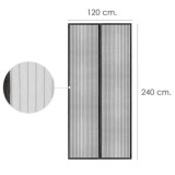 Cortina Mosquitera Para Puertas Con Cierre Central Magnetico Automatico 120 x 240 (Alt,) cm, Color Negro, al por Mayor | Almacén