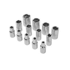 Juego Llaves De Vaso y Puntas 1/4" 46 Piezas, Con Apadtador, Cromo Vanadio, Kit Llave Combinada, Kit Carraca, Juego Llaves Vaso