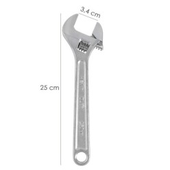 Llave Ajustable Moleta 10" / 250 mm, Llave Inglesa, Llave Apriete, Llave Ajustable