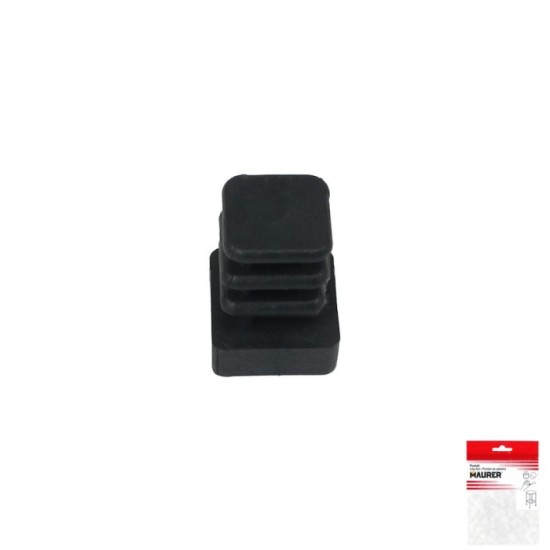 Contera Cuadrada Interior Negra 12x12 mm, Blister 4 piezas, al por Mayor | Almacén de Ferretería
