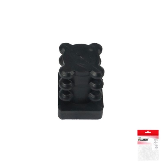 Contera Cuadrada Interior Negra 16x16 mm, Blister 4 piezas, al por Mayor | Almacén de Ferretería