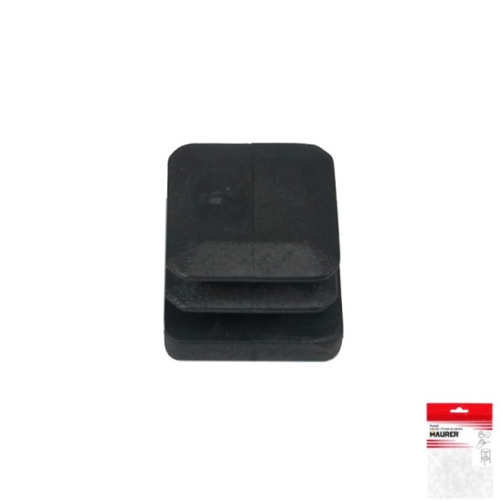 Contera Cuadrada Interior Negra 20x20 mm, Blister 4 piezas, al por Mayor | Almacén de Ferretería
