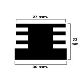 Contera Cuadrada Interior Negra 30x30 mm, Blister 4 piezas, al por Mayor | Almacén de Ferretería