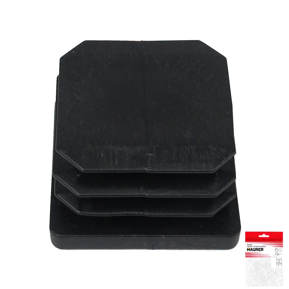 Contera Cuadrada Interior Negra 35x35 mm, Blister 4 piezas, al por Mayor | Almacén de Ferretería