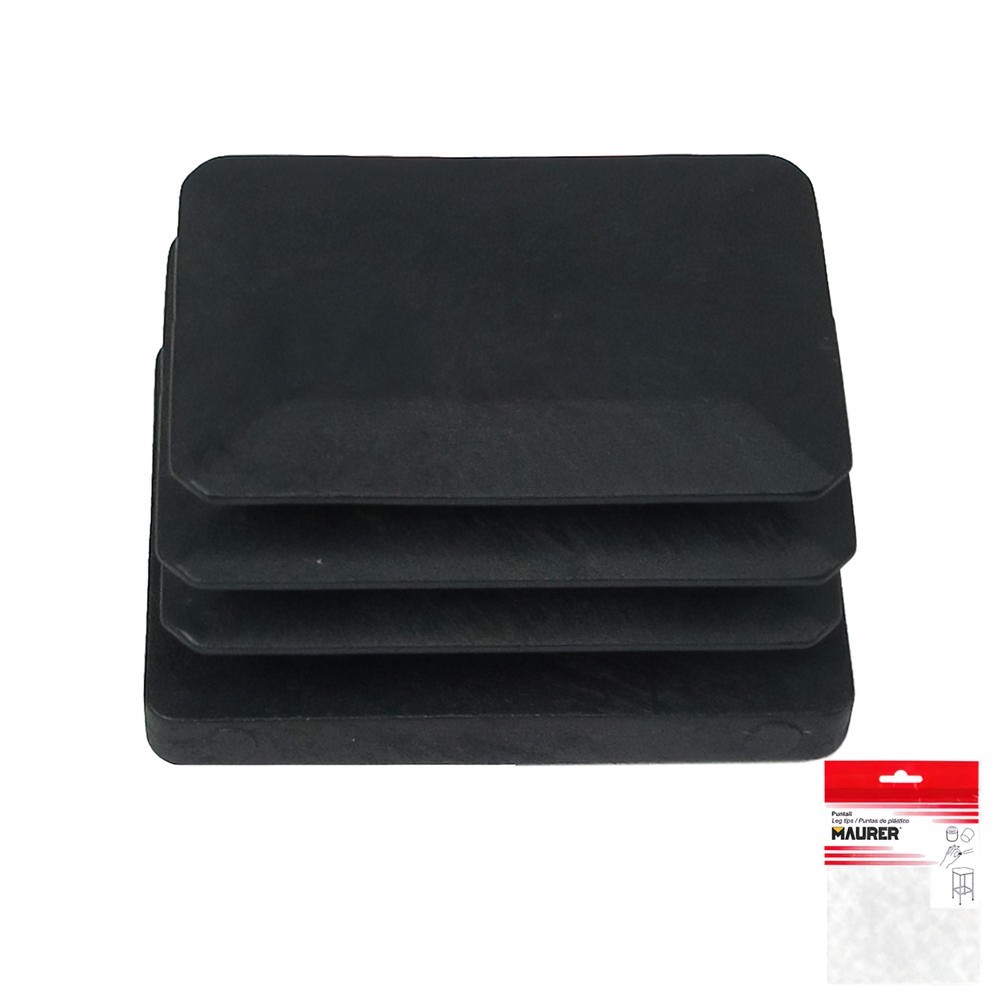 Contera Rectangular Negra 25x35mm, Blister 4 piezas, al por Mayor | Almacén de Ferretería