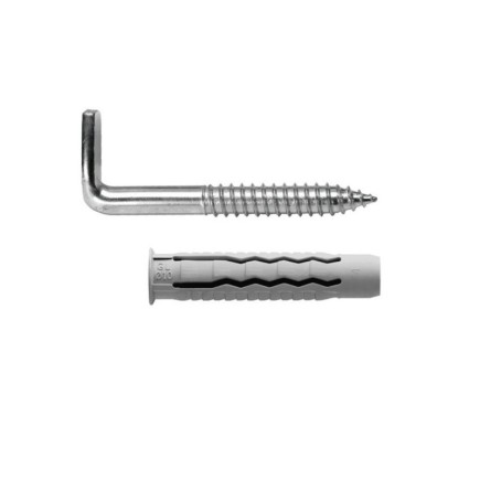 Kit Sanitario Alcayata Con Taco Ø 14 x 70 mm, Fijación Calentadores / Termos De Agua