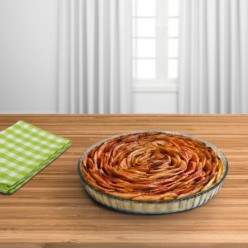 Molde Rizado Horno Cristal Borosilicato Ø 28 cm, Ideal Postres, Cocina, Resposteria, Tartas, Quiche, Libre BPA