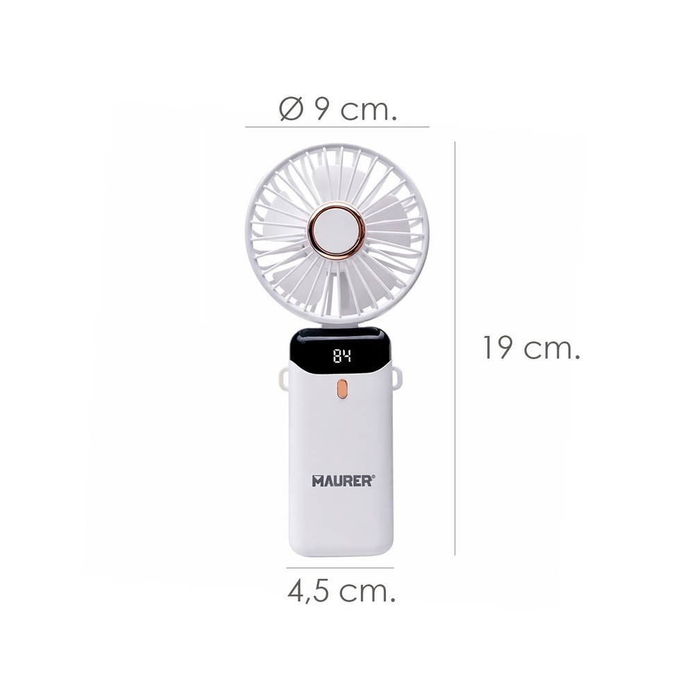 Mini Ventilador Plegable Recargable A Bateria, 5 Velocidades al por Mayor | Almacén de Ferretería