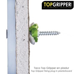 Blister Tacos Topgripper Bimaterial Con Tornillos Ø 5 mm, 50 Piezas Taco Anclaje Universal, Taco Hormigon, Taco Pladur,