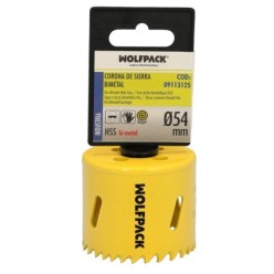 Corona Sierra Bimetal Ø 54 mm, Templado Termico, Base Reforzada, Corona Madera, Broca Agujeros Madera, Acero, Hierro, Plasticos