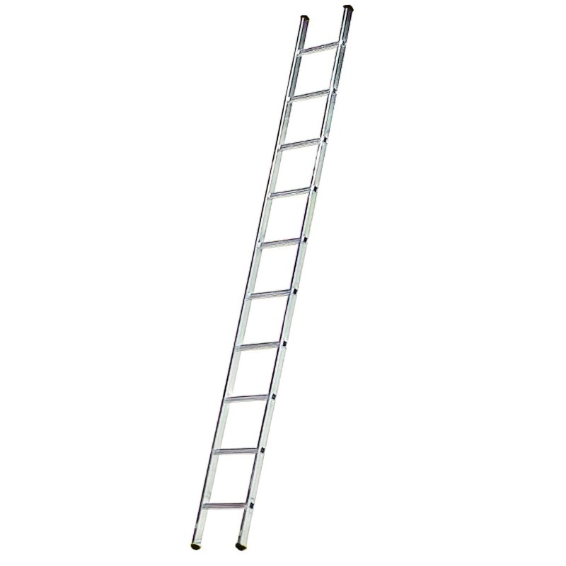 Escalera Aluminio 1 Tramo, 14 Peldaños, Antideslizante, Resistente,