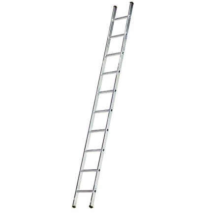 Escalera Aluminio 1 Tramo, 14 Peldaños, Antideslizante, Resistente,