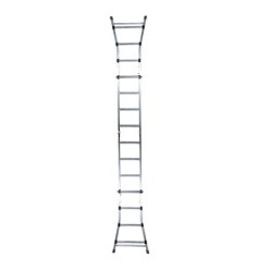 Escalera Telescópica Aluminio  3+3 Peldaños Perfil 67 mm,