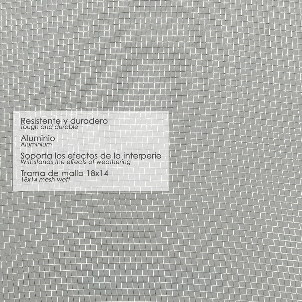 Tela Mosquitera Aluminio 18x14 Ancho 120 cm, Rollo 30 Metros, Malla Mosquitera Aluminio Anti Mosquitos, Antimoscas, al por Mayor