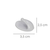 Colgador Oryx Blanco Pequeño (Blister 4 Unidades ) Adhesivo al por Mayor | Almacén de Ferretería