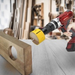 Corona Sierra Bimetal Ø 105 mm, Templado Termico, Base Reforzada, Corona Madera, Broca Agujeros Madera, Acero, Hierro, Plasticos