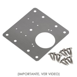 Placas de Reparacion Bisagras Cazoleta 9x9 cm, 1 piezas, Placa Repara Puertas, Placa Reparación Bisagras Mueble