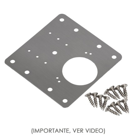 Placas de Reparacion Bisagras Cazoleta 9x9 cm, 1 piezas, Placa Repara Puertas, Placa Reparación Bisagras Mueble