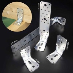 Soporte Para Madera Con Angulo Reforzado 65x88x135 mm, Conector Angular, Escuadra Fijación, Zapata Madera Soporte Pergola Madera