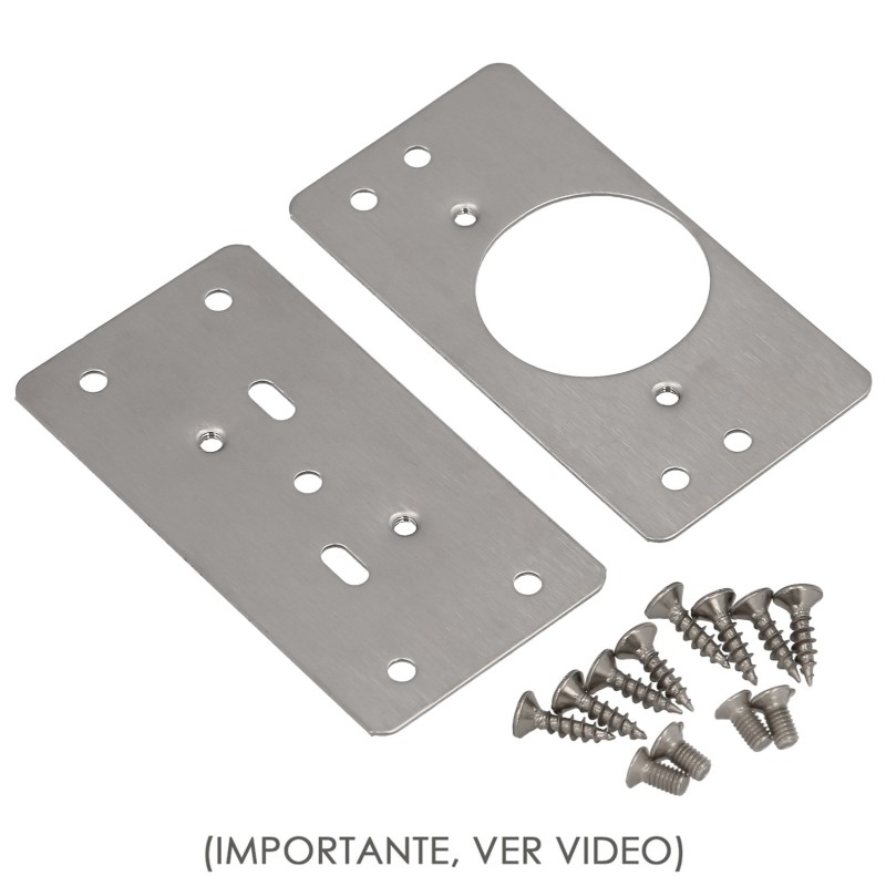 Placas de Reparacion Bisagras Cazoleta 4,7x9 cm, 2 piezas, Placa Repara Puertas, Placa Reparación Bisagras Mueble