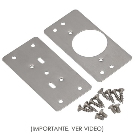 Placas de Reparacion Bisagras Cazoleta 4,7x9 cm, 2 piezas, Placa Repara Puertas, Placa Reparación Bisagras Mueble