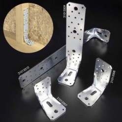 Soporte Para Madera Con Angulo Reforzado 65x88x285 mm, Conector Angular, Escuadra Fijación, Zapata Madera Soporte Pergola Madera