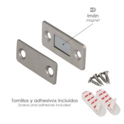 Cierre Iman Universal Atornillable/ Adhesivo Para Puertas / Cajones / Frigorificos / Armarios,