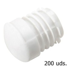 Contera Plastico Redonda Interior Blanca Para Tubo Exterior Ø 18 mm, Bolsa 200 Unidades