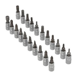 Juego Llaves De Vaso y Puntas 1/4" 46 Pzs, Con Apadtador, Cromo Vanadio, Kit Llave Combinada, Kit Carraca,