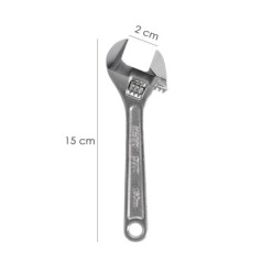 Llave Ajustable Moleta 6" / 150 mm, Llave Inglesa, Llave Apriete, Llave Ajustable