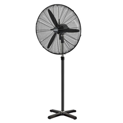 Ventilador Pie Ø 70 x195 cm, Negro 190 W, Oscilación Automatica, Altura Regulable, Cabezal Inclinable, Base Estable 60x60 cm,