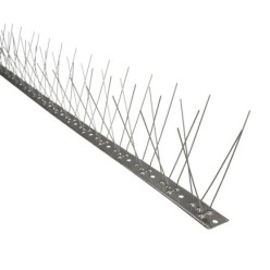 Pincho Anti Palomas / Pajaros 1 Metro Inoxidable Pincho Doble 80 Pinchos, Adaptable a Varias Posiciones