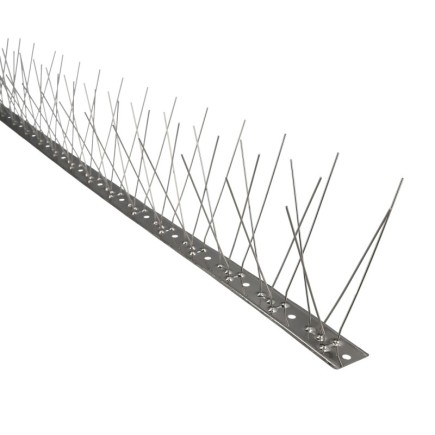 Pincho Anti Palomas / Pajaros 1 Metro Inoxidable Pincho Doble 80 Pinchos, Adaptable a Varias Posiciones