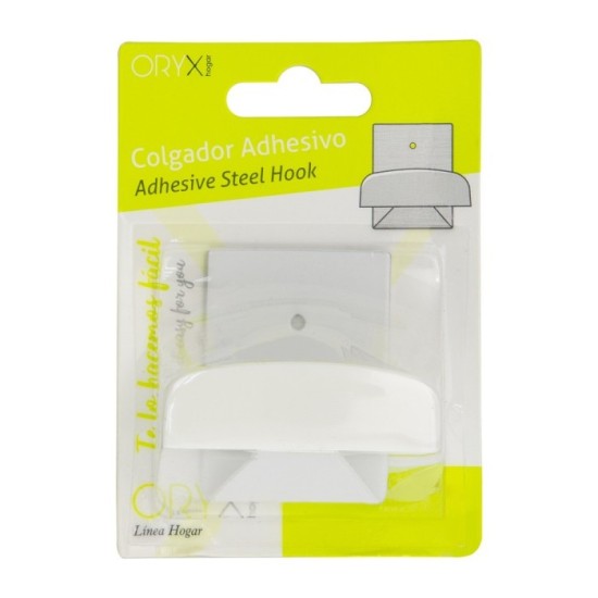Colgador Percha Adhesivo Acero Inoxidable Color Blanco al por Mayor | Almacén de Ferretería