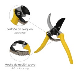 Tijeras Podar 1 Mano Japonesa Akagi T-4S  220 mm, Mangos Aluminio Endurecido, Hoja Recubierta PTFE