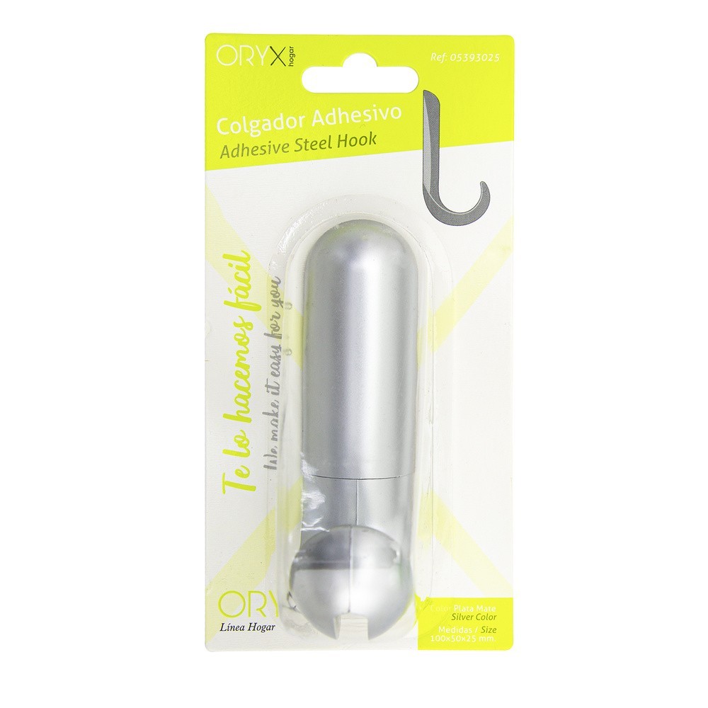 Colgador Adhesivo / Atornillable Plateado Mate al por Mayor | Almacén de Ferretería